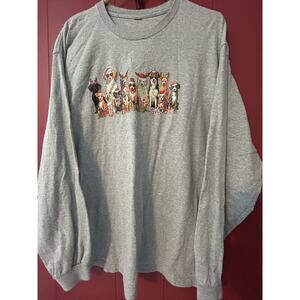 Vintage 90’s Doggie Holiday Christmas Themed Tee XL